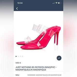 NWT beautiful, summer classics, pink color way of the  Just nothing 85 PVC 👠